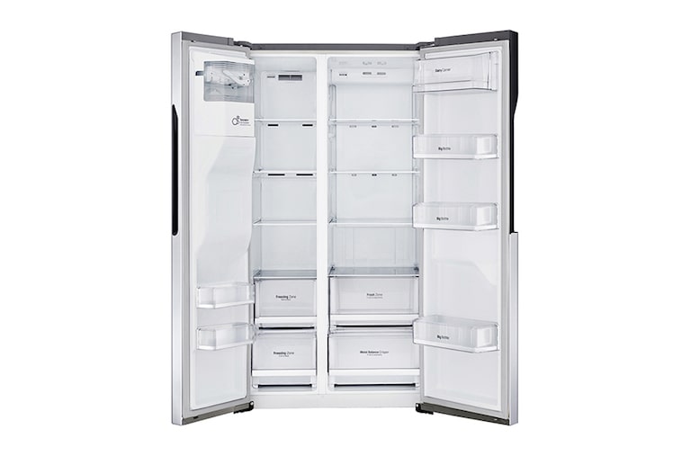 LG F Side-by-Side mit Eis-, Crushed Ice- und Wasserspender und Total No Frost, GSL560PZXV